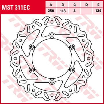 SPREDNJI ZAVORNI DISK TRW ZF SUZUKI RM 125 / 250 89-12, DR 250 95-07, DRZ 400 00-05, YAMAHA YZ / WRF 01-07, WR / YZ 426 / 450 01-15