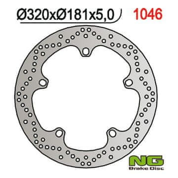 NG SPREDNJI ZAVORNI DISK BMW F 800/R850, 1100, 1150/K 1200/1300/1600 (320X181X4,8) (5X14,0 MM)