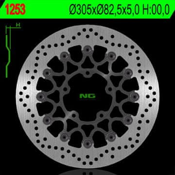 NG SPREDNJI ZAVORNI DISK TRIUMPH TIGER 800 '10-'15, TIGER EXPLORER 1215 '13-'15 (305X82.5X5) (5X10.5MM)