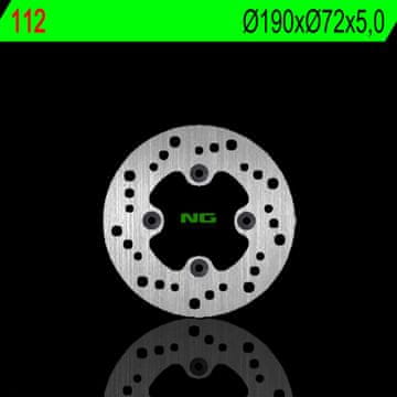 NG Zavorni disk Honda Helix 250 1995-1999 spredaj 190x72x5mm 4x10.5mm