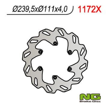 NG Zadnji zavorni disk za KTM 690/950/990 '06-'15 (240x111x4 mm, 6 lukenj)