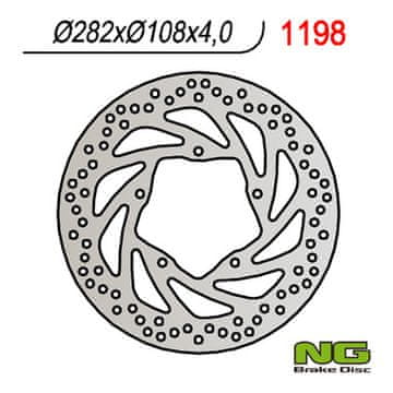 NG Sprednji zavorni disk Yamaha YBR250 2007-2011 (282 mm, 4 mm)
