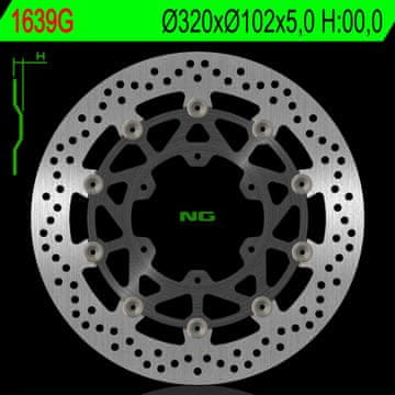 NG Sprednji zavorni disk Suzuki GSXR 1000 ABS 17-19 320 mm aluminij