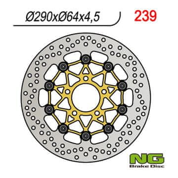 NG Suzuki 290 mm sprednji zavorni disk GSX600/750F GSF600 SV650 95-04