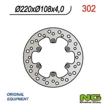 NG Zavorni disk zadnji 220 mm bencin 94-99 3,5/4 mm