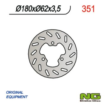 NG Zadnji zavorni disk Derbi Senda 50, Aprilia RX 50, Peugeot XP6 180 mm