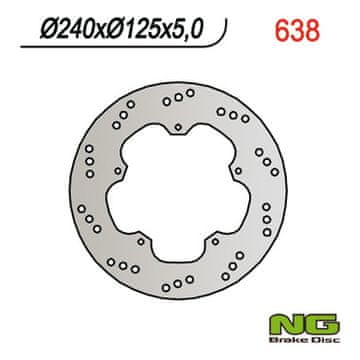 NG ZAVORNI DISK SPREDNJI/ZADNJI PIAGGIO 125/180/200/250/300/400/500 (240x125x4,5)