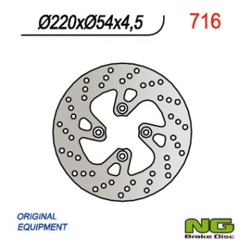 NG Sprednji zavorni disk Yamaha Majesty 125 98-09, 220 mm, 4,5 mm
