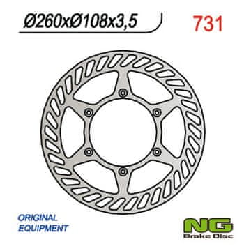 NG SPREDNJI ZAVORNI DISK BENZIN ENDURO CROSS 125/200/250/300/400/450/515 (260x108x3,5)