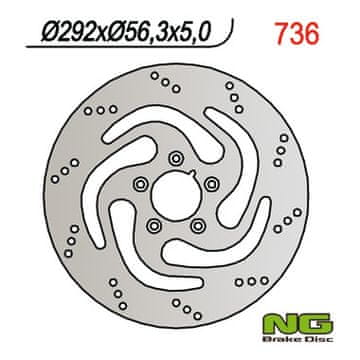 NG Harley-Davidson Sportster 00-17 Sprednji zavorni disk 292 mm jeklo