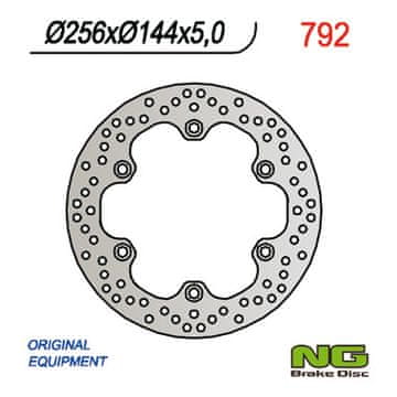 NG ZADNJI ZAVORNI DISK HONDA XL 1000V 03-11, CBR 1100XX 97-04, X11 00-03, VFR 750F 86-89 (256X144X5 MM) (6X10,5 MM)