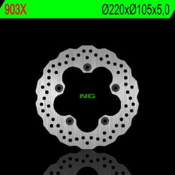NG Zavorni disk Yamaha Wave R6 R1 MT10 220x105x5mm (03-18)