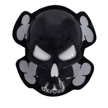 Oxford Usnjeni natikači za obleko Skull Black - Moto Sporty Set