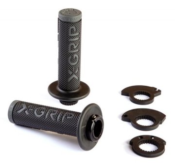 GR Ročaji Braaaap Lock-On sivi z adapterji za plin za motorna kolesa