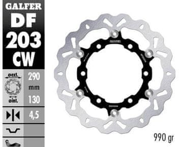 Galfer SPREDNJI ZAVORNI DISK KAWASAKI NINJA 250R '08-'12, ZX25R '20-'21 (290X130X4,5 MM) ALUMINIJASTA SREDINA (990 GRAMOV)
