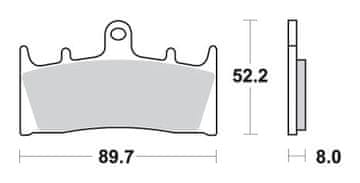 SBS ZAVORNE OBLOGE KH188 TRACK AND SPORT SINTER ZLATE BARVE (NADOMEŠČA RS COMPOUND)