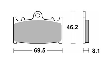 SBS ZAVORNE OBLOGE KH158 TRACK AND SPORT SINTER ZLATE BARVE (NADOMEŠČA RS COMPOUND)