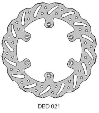 DELTA Braking SPREDNJI ZAVORNI DISK DELTA SUZUKI RM 125 '88-10, RM 250 '88-10, DRZ 250 '01-07, YAMAHA YZ 125 '01-16, YZ/YZF/WR 250 '01-16, WRF/YZF 426/450 '02-16, WAVE (250x118x3MM) (6x6,5MM) (NG675,NG276)