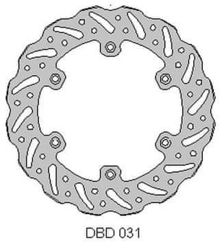 DELTA Braking ZADNJI ZAVORNI DISK DELTA YAMAHA WR 125 '92-00, YZ 125 '90-00, WR/YZ 250 '90-00, WRF/YZF 400/426 '98-00, WAVE (220X115X4MM) (6X6,5MM) (NG422)