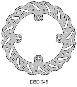 DELTA Braking ZADNJI ZAVORNI DISK DELTA BETA 250 RR '05-12, 525 RR '05-12, VALOVIT (260X120,3X4MM) (4X8,5MM) (NG1264)