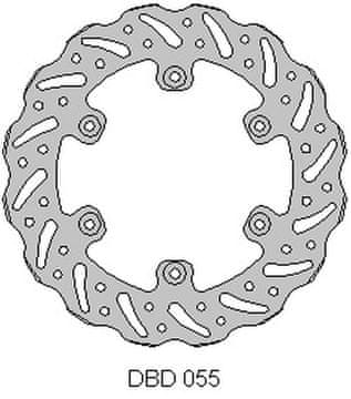 DELTA Braking ZADNJI ZAVORNI DISK BENZIN-BENZIN 125/200/250/300/450 '95-21, VALOVIT (220X108,2X4MM) (6X6,5MM) (NG1057)