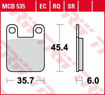 ZAVORNE OBLOGE TRW ZF KH115 ORGANIC KTM SX 60 / 65 98-01, SUZUKI AY 50 97-06, YAMAHA TZR 50 03-, SPREDNJE / ZADNJE