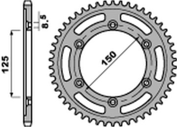 PB Zadnji zobnik JTR897 46 KTM 690 Enduro SM 790 Adv Steel Durable