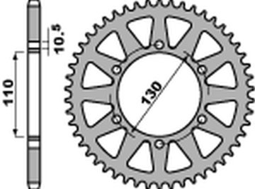 PB Zadnji zobnik JTR486 45 Kawasaki El 250 Ninja 250R Ninja Steel
