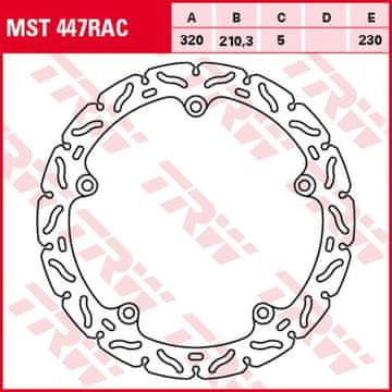SPREDNJI ZAVORNI KOLUT TRW ZF HONDA CTX 700 '14-'17, NC 700D/S/X/XA '12-'14, NC 750D/J/S/X '14-, (320X210X5MM) WAVE