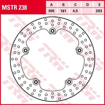 SPREDNJI ZAVORNI DISK TRW ZF BMW R 1100S '98-'00, R 1200GS/ADV '04-'07 (305X181X4,5MM)