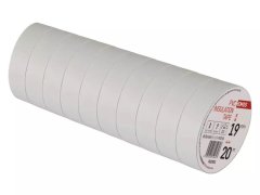 PVC izolacijski trak 20 m 19 mm/0,13 mm bel 10 kosov