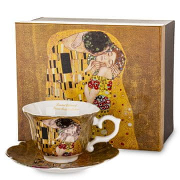 Skodelica s krožnikom 250 ml porcelanasta večbarvna