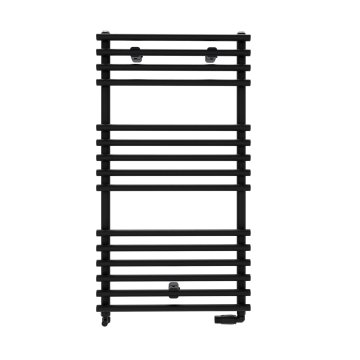 PICCO kopalniški radiator z držalom za brisače 92,2×50 cm moč 449 W mat črna