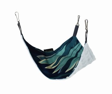 Lauren Design Trikotna viseča mreža za glodavce gozd + siva minky