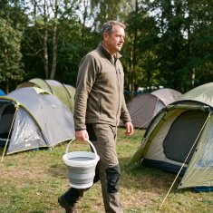 NILS CAMP Zložljivo vedro NC1783 sivo 5 l