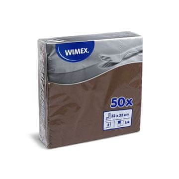 IMEX Serwetki 2-warstowe brązowe 1/4 33x33cm 50 szt.