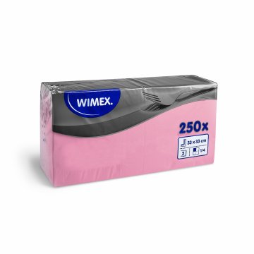 IMEX Serwetki 2-warstowe różowe 1/4 33x33cm 250 szt.