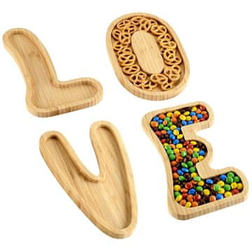 Kesper Zestaw 4 desek do serwowania love