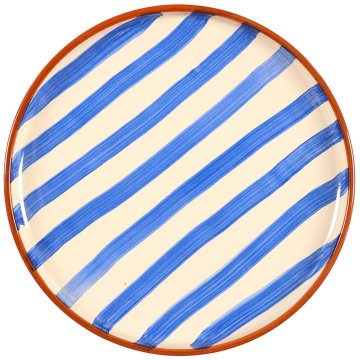 Home Talerz deserowy Dolce Vita 20 cm niebieskie pasy