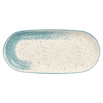 Vessia Owalna patera do serwowania 15,5x33 cm niebieska