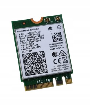 Intel NOWA KARTA WIFI Wireless-AC 8265NGW 802.11ac M.2 BT 4.2 vPro
