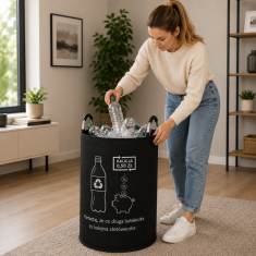 DE MEHKA VREČKA ZA ODDAJO VRATNIH STEKLENIČK ČRNE ZLOŽLJIVE KOŠARE 85 L [CONTAINER1]