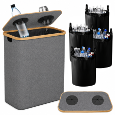 DE KOŠ ZA VRAČLJIVE STEKLENICE, OJAČAN, ZLOŽLJIV, SIVA 160 L [CONTAINER12]