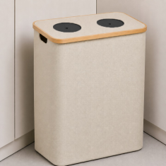 DE KOŠ ZA VRAČLJIVE STEKLENICE, OJAČAN, ZLOŽLJIV, ECRU, 160 L [CONTAINER11]