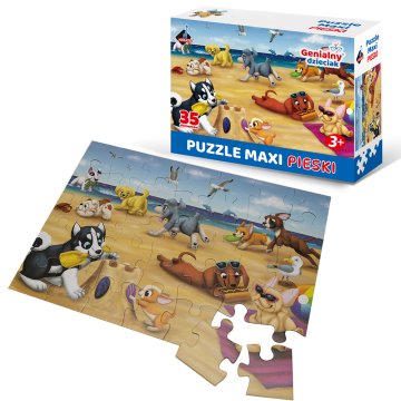 Puzzle Maxi Genialny Dzieciak - Pieski