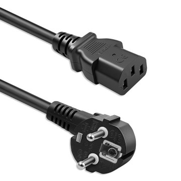Qoltec napajalni kabel | SCHUKO CEE 7/7 (E/F) kotni vtič | IEC C13 | 3x0,5 mm² | Čisti baker Cu | 1,8 m
