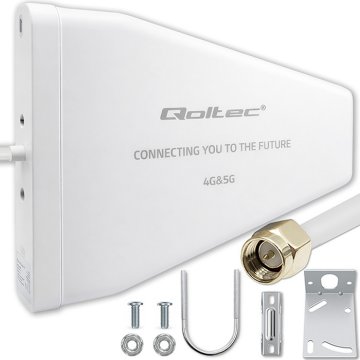 Antena Qoltec 4G 5G LTE | 9dBi | smerna | zunanja | SMA moški | vodoodporna | 3m