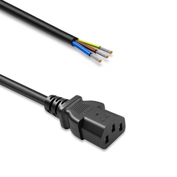 Qoltec IEC C13 napajalni kabel | Odstranjen | Spajan | Čisti baker | 3x0,75 mm² | 0,5 m