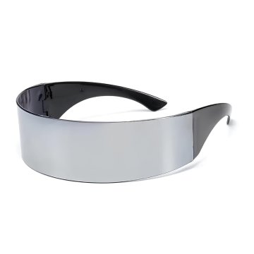 Futuristična srebrna unisex zrcalna cyberpunk cosplay UV RESTEQ očala