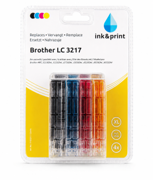 Brother LC3217 CMYK nadomestni komplet črnil s 4 barvami